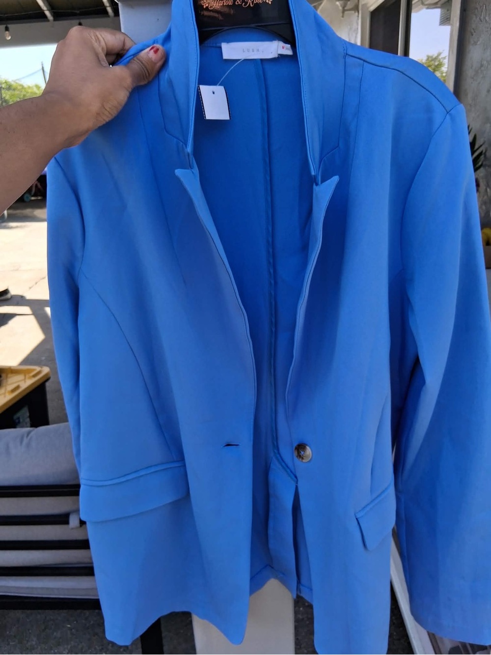 Lush Bright Blue Women's Blazer Jacket